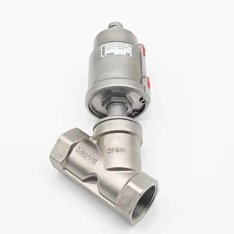 

dn50 angle seat valve 10 bar 80mm With Stainless Steel Actuator Thread Port 2 Way Y Type Pneumatic Angle Seat Valves