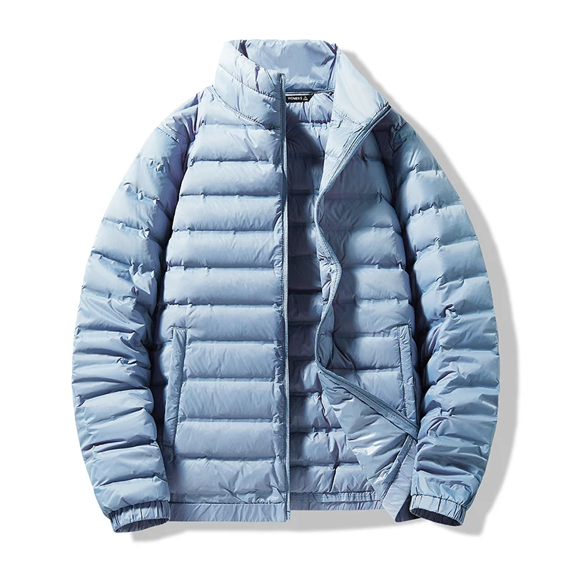 جديد الخريف والشتاء زوجين 90 بطة بيضاء أسفل أسفل سترة، الوقوف طوق، عارضة تنوعا، رقيقة جدا ودافئة سترة