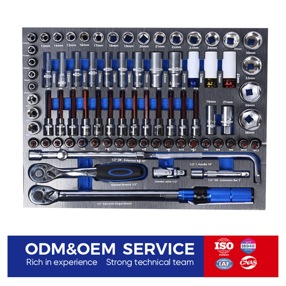 High Quality 424 Piece Hand Tool Set With Socket Wrenches Hex Keys Car Repair Tools And Test Pen For Mechanics