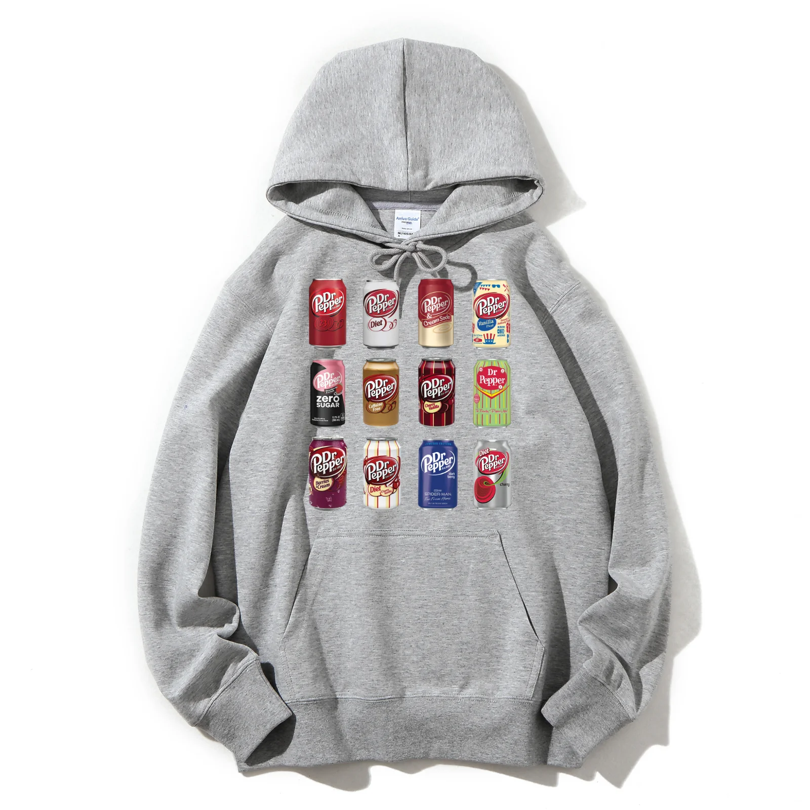 Dr Pepper Sweatshirt Casual Pocket Long Sleeve Hoodies Pullover Punk Graphic Tops Women\'s Clothing