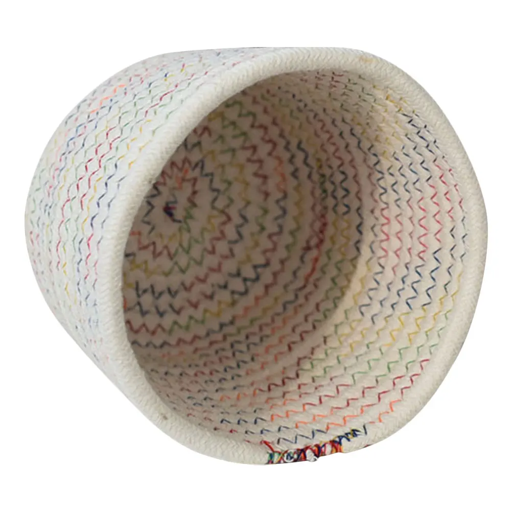 

Cotton Rope Storage Basket Home Decor Desktop Makeup Brush Baskets Woven Snack Toy Household