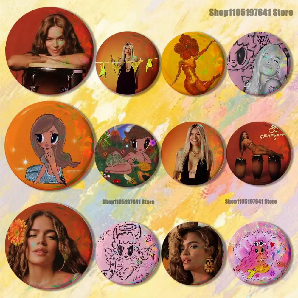 

K-KaRol G Tropicoqueta Badges Button Round Creative Pin Brooch Badge Bag Decor Accessories Fans Collect Friends Gifts
