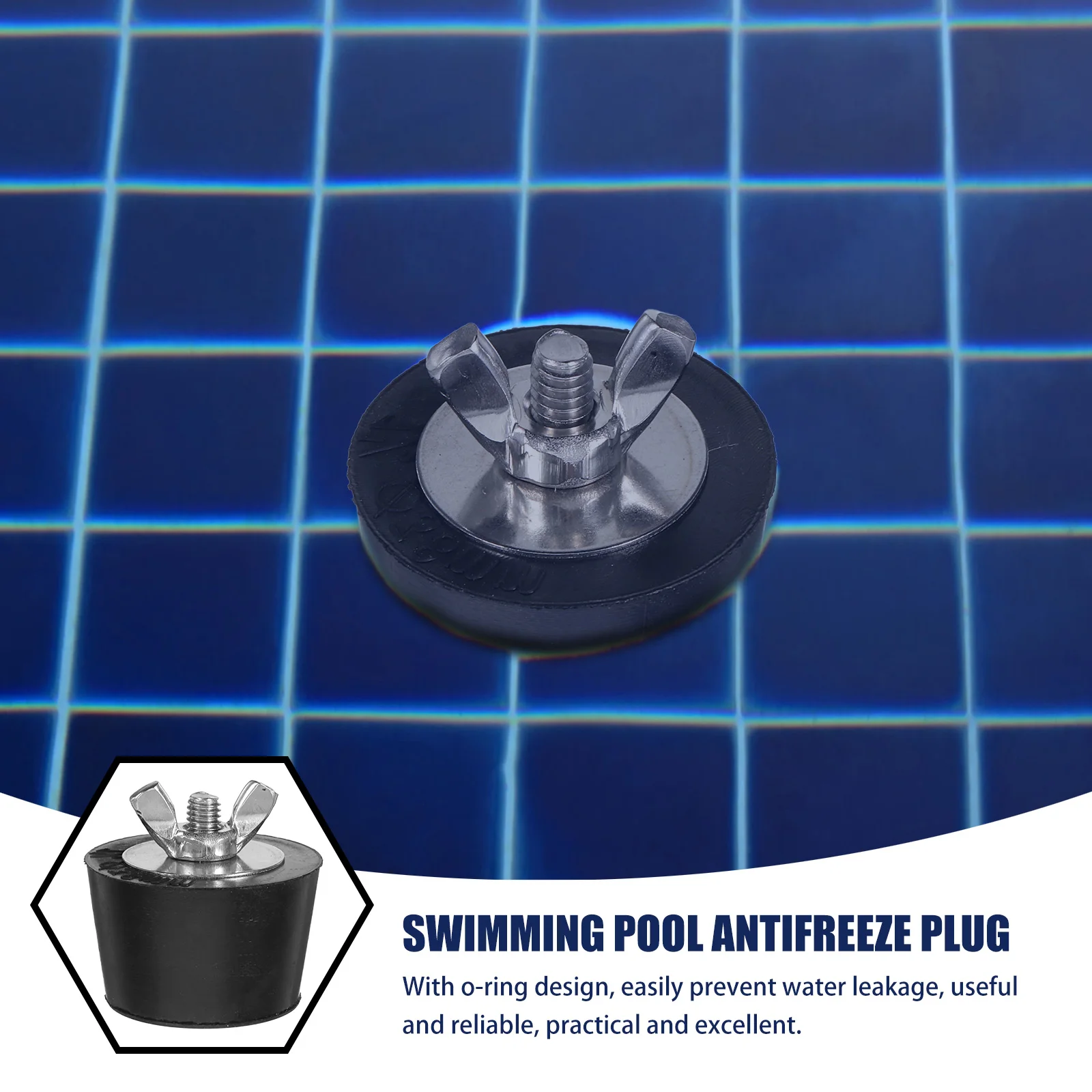 

38mm Pool Antifreeze Plug Winter Protection Easy Installation Stainless Steel Skimmer Jet Expansion Rubber Outlet