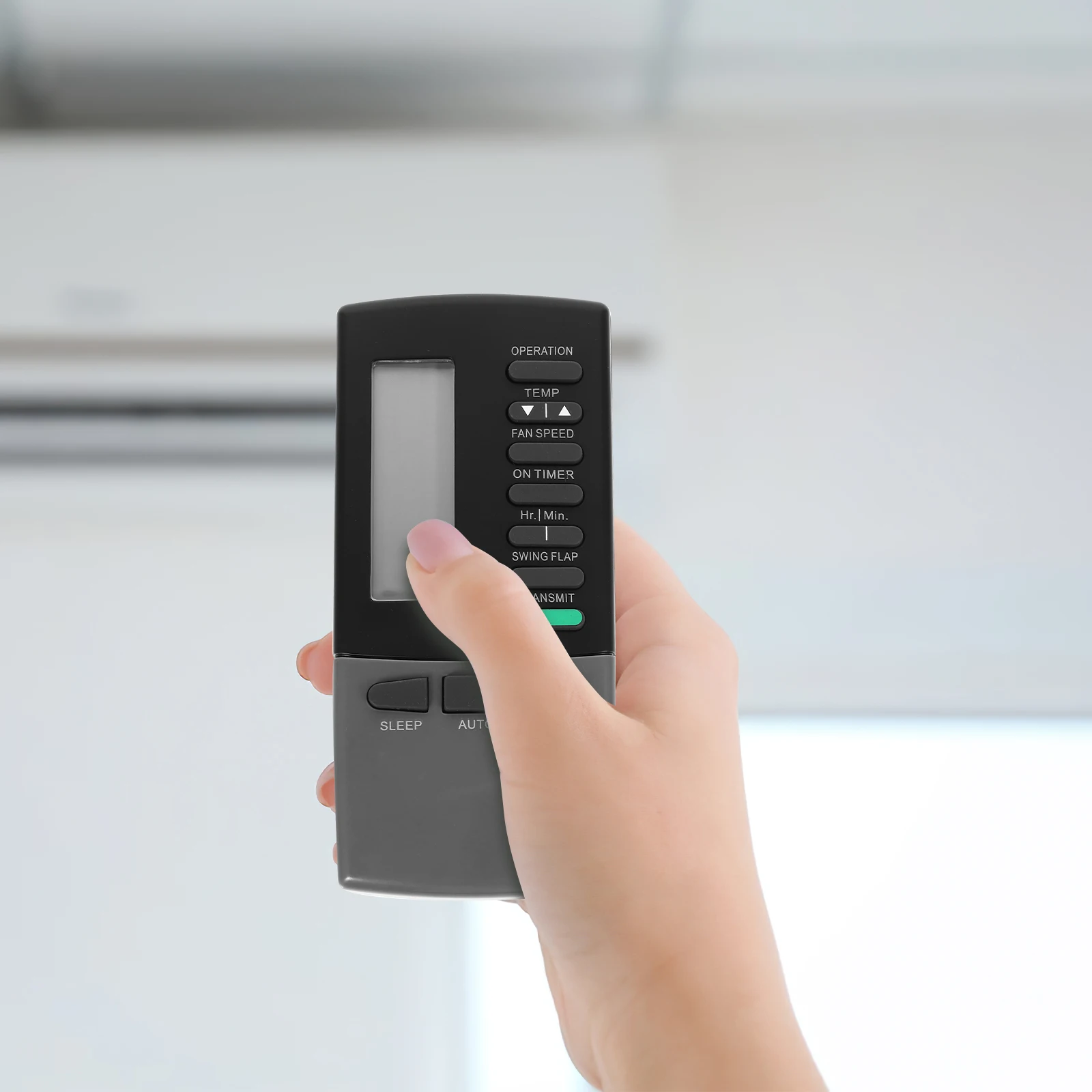 

1Pcs Grey Air Conditioner Remote Control Universal Fit High Durability Energy Efficient Operation Clear Status Screen for Ac