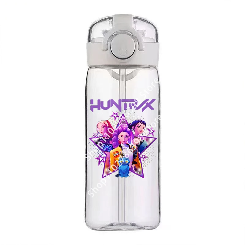 أكواب كرتونية K Pop Demon Hunters للفتيات زجاجة مياه عالية الجودة رياضية مانعة للتسرب كوب ماء لطيف من البلاستيك هدايا عيد ميلاد للأطفال #6