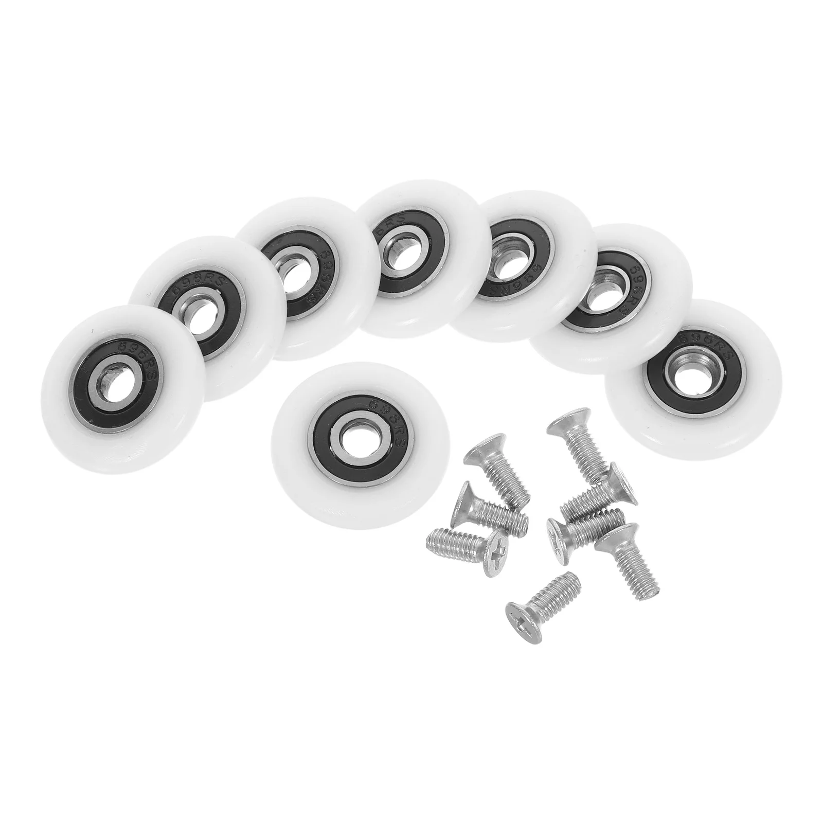 

8pcs Bathroom Sliding Roller 25Mm Diameter Shower Door Wheel Replacement Set For Glass Door Hardware Sliding Track Parts