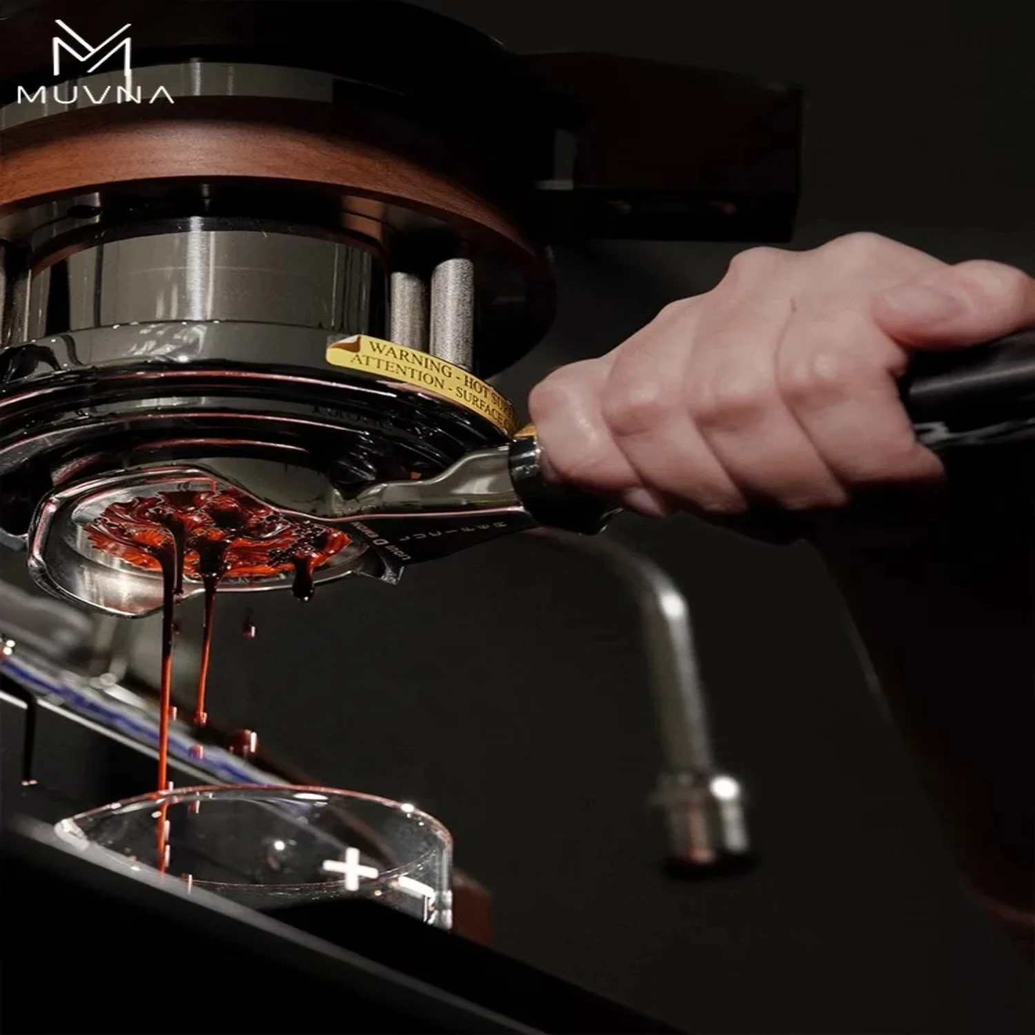 MUVNA 58.5MM Espresso Filter Baskets 15-22g Coffee Basket Coffee Machine Handle Bilayer Extraction Powder Bowl 58MM