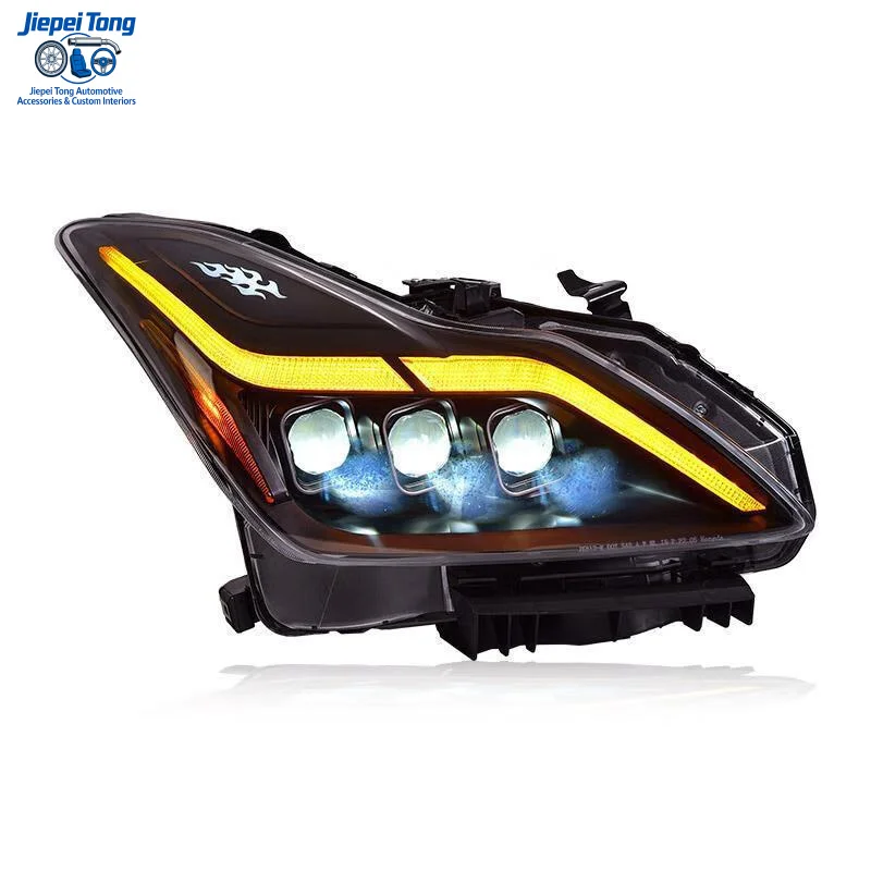 

Suitable for Infiniti G37 Assembly Modified LED Lens Headlight Flame Daytime Running Flowing Turn Signal Light