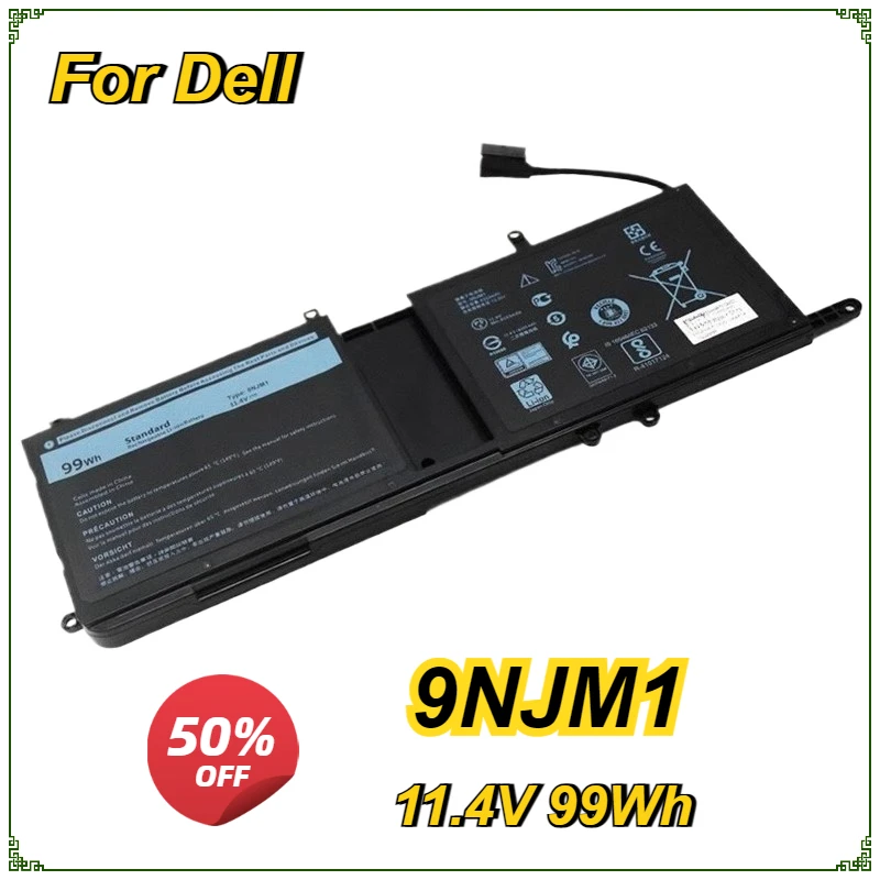 

9NJM1 Laptop Battery for Dell Alienware 15 R3 R4 17 R5 Series P69F P31E P31E001 MG2YH HF250 0HF250 0546FF 44T2R P69F002 99WH