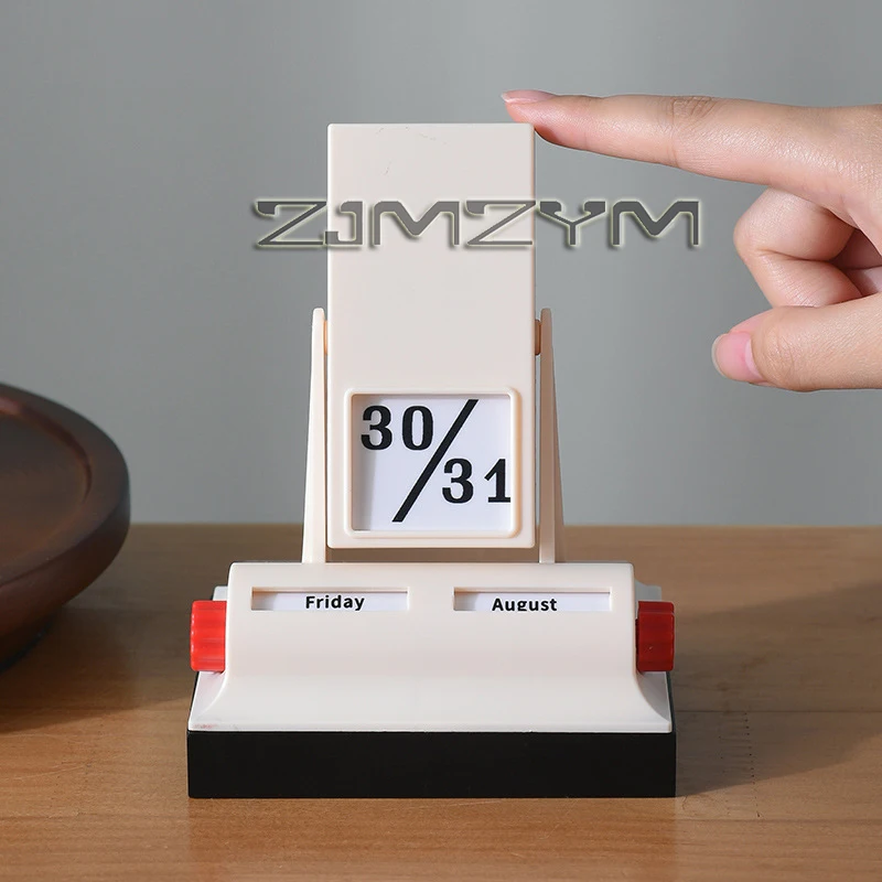 1Pc Flip Calendar Tabletop Ornament Decorative Desk Calendar Desktop Perpetual Calendar for Hotel Office Home Календарь