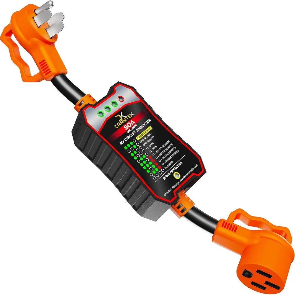 

Устройство защиты от перенапряжения на колесах, 50-анализатор цепей на колесах со встроенной защитой от перенапряжения, интеллектуальный защитник перенапряжения на 50- А с ручкой