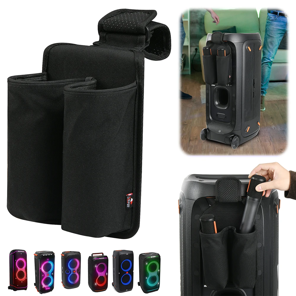 Image of Supporto per gancio per microfono Custodia per microfono Organizzatore per microfono per accessori per microfono wireless JBL PartyBox 110/120 cod004