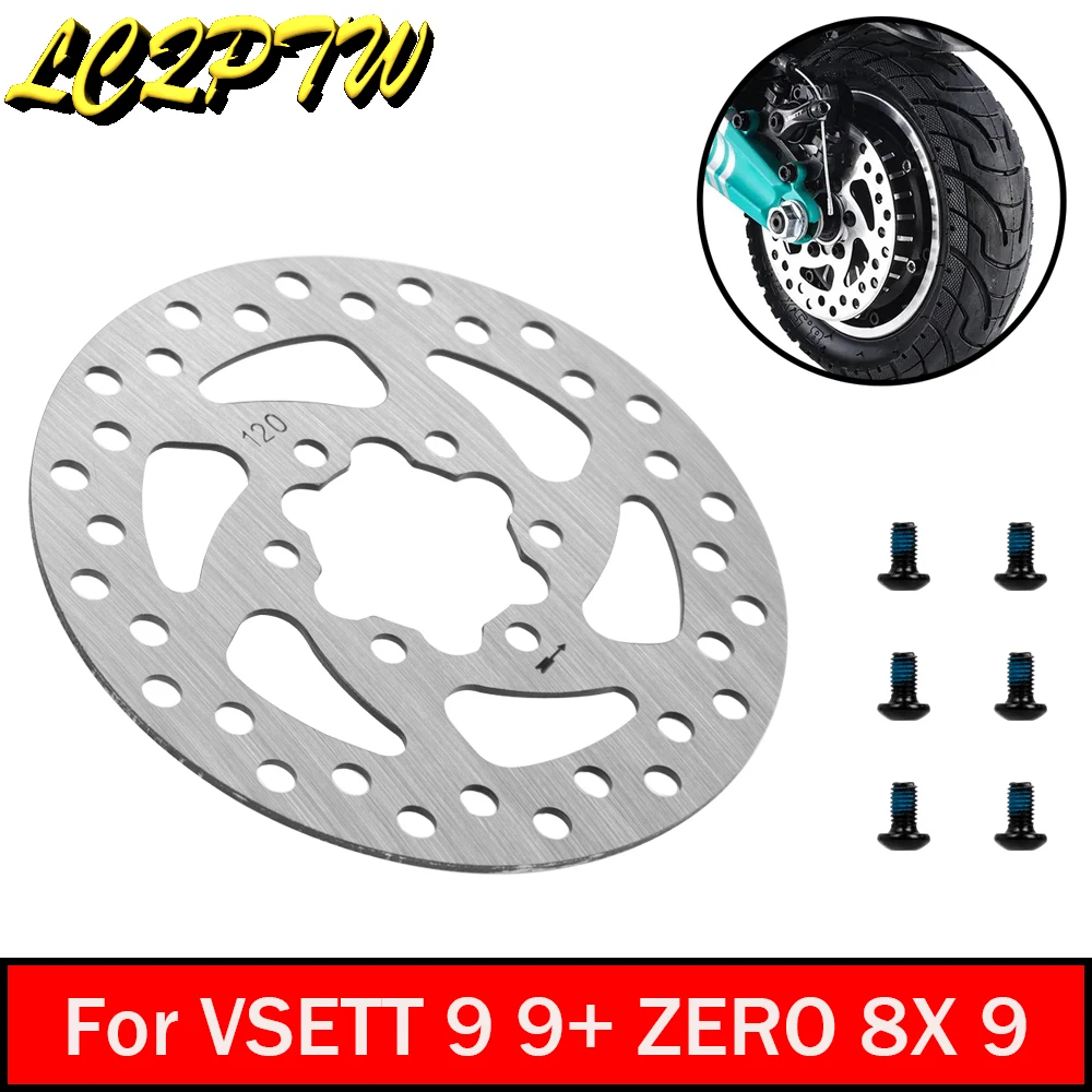 Electric Scooter 120MM Rear Wheel Brake Disk Disc Scooter Caliper Replacement Part Accessories for VSETT 9 9+ ZERO 8X 9