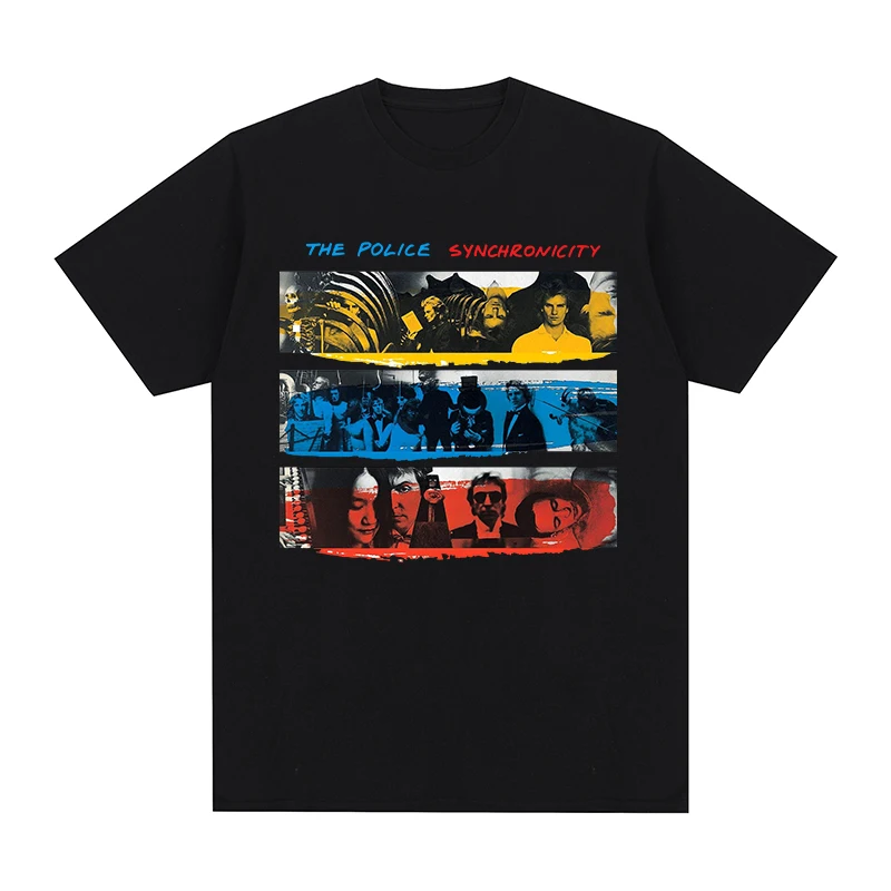 The Police Synchronicity Vintage T-shirt Music Classic Concert Band Natural Cotton Men T shirt New TEE TSHIRT Womens Tops