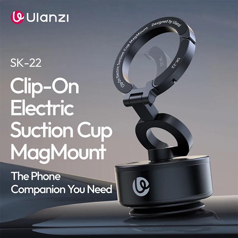 Ulanzi SK-22 كوب شفط كهربائي بمشبك MagMount 360 °   دوران لنافذة السيارة، طاولة تزيين المطبخ، التصوير الفوتوغرافي للهواتف الذكية