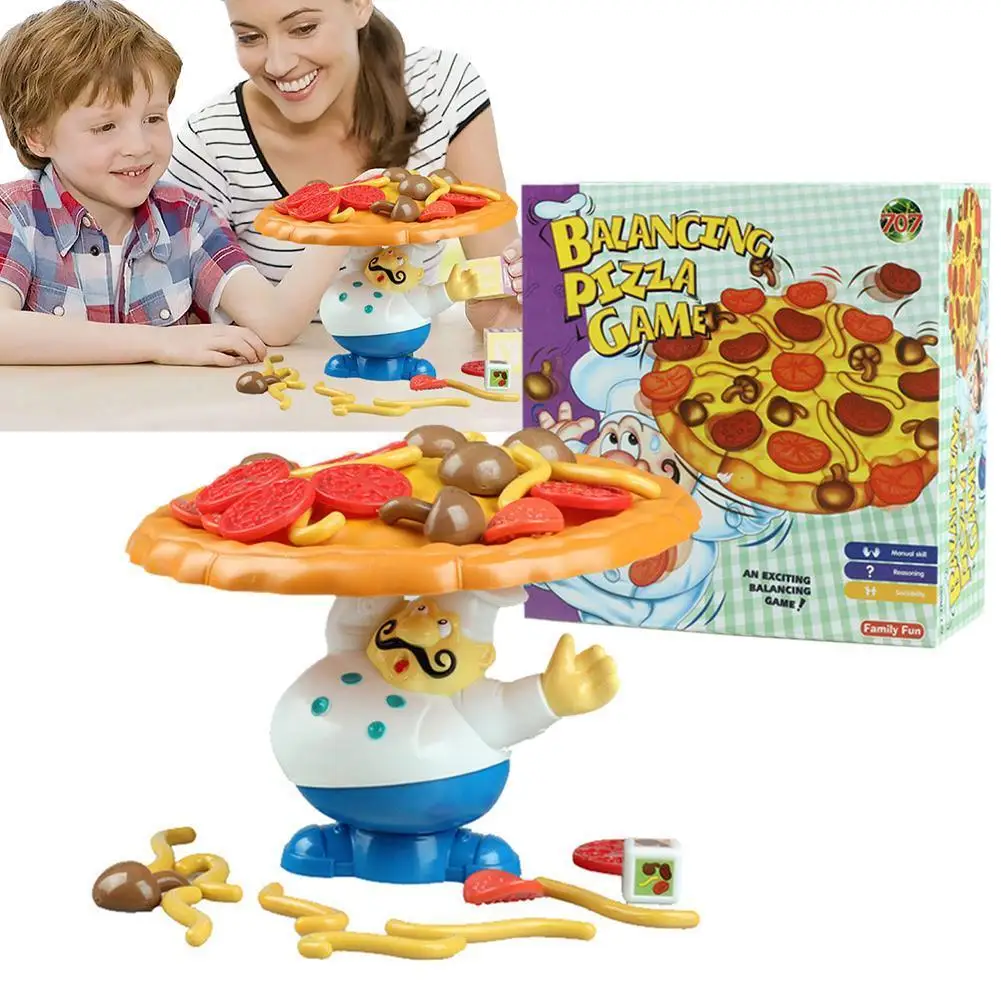 Creative Stacking Tabletop Balancing Pizza Game Educational Parent-child Interaction Multiplayer Board Games Kids Birthday Gift