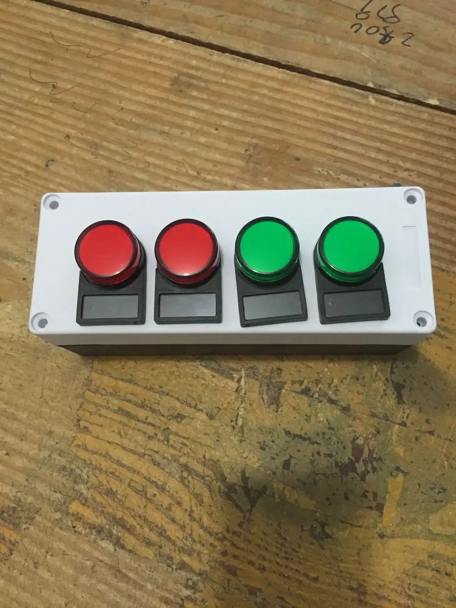 AC/DC 110V Electronic Machine Colored Pilot Signal Lamp Indicator Light 4 in 1