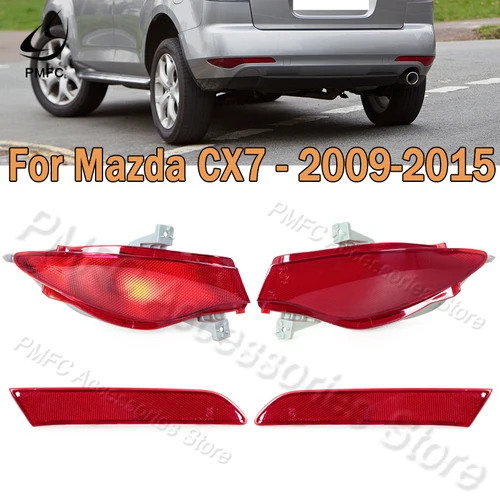 Luz de freno parachoques trasero lámpara antiniebla marcha atrás lámpara reflectora de señal de calentamiento trasero para Mazda CX-7 CX7 2009 2010-2015 sin bombilla