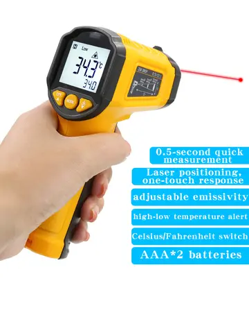 TS380 Infrared Non-Contact HYTAIS Thermometer Handheld Industrial High-Precision Electronic Temperature Gauge TS600