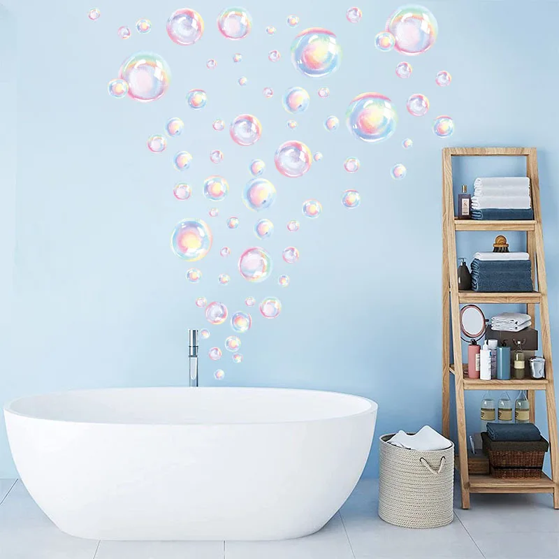 

Colorful Bubble Wall Decals, Waterproof PVC Stickers for Bathroom & Kids Room