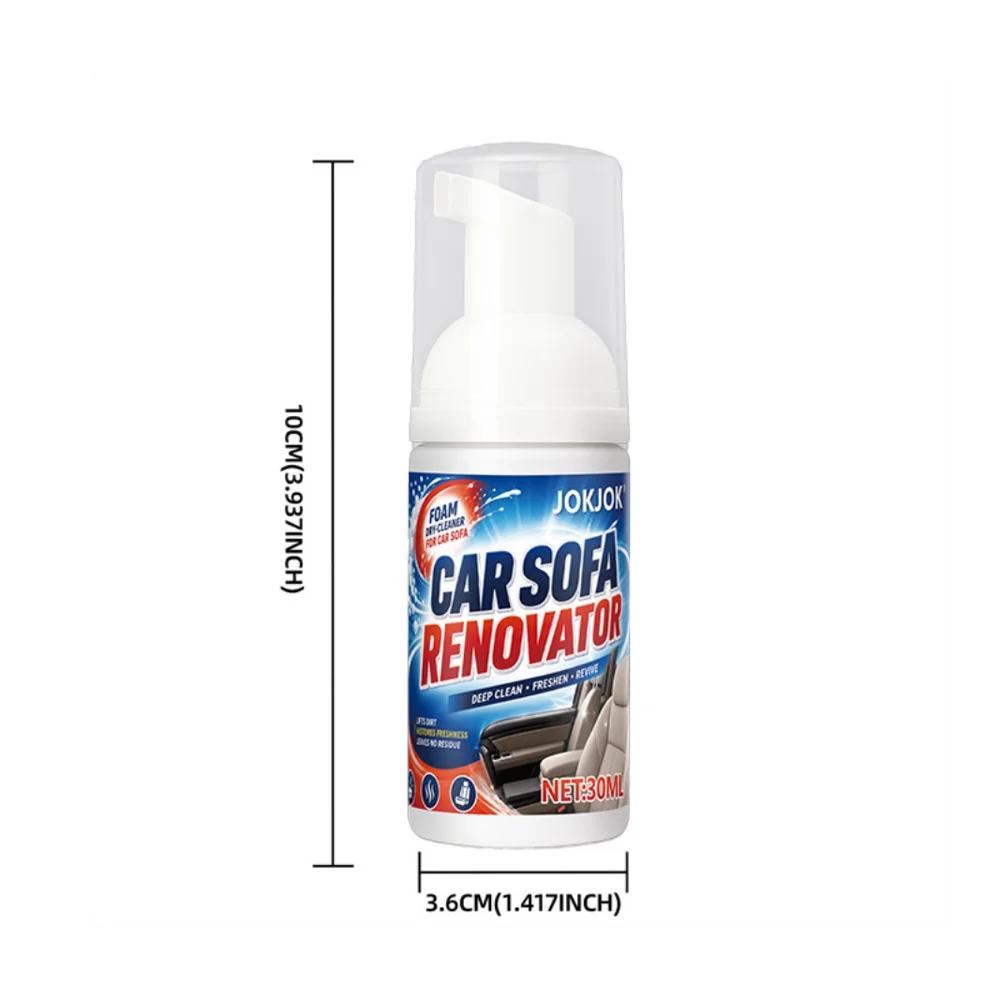 Car Interior Foam Dry Cleaning Agents Long Lasting Effect Auto Fabric Cleaner Stain Remover No-Rinse Formula,Just Spray And Wipe