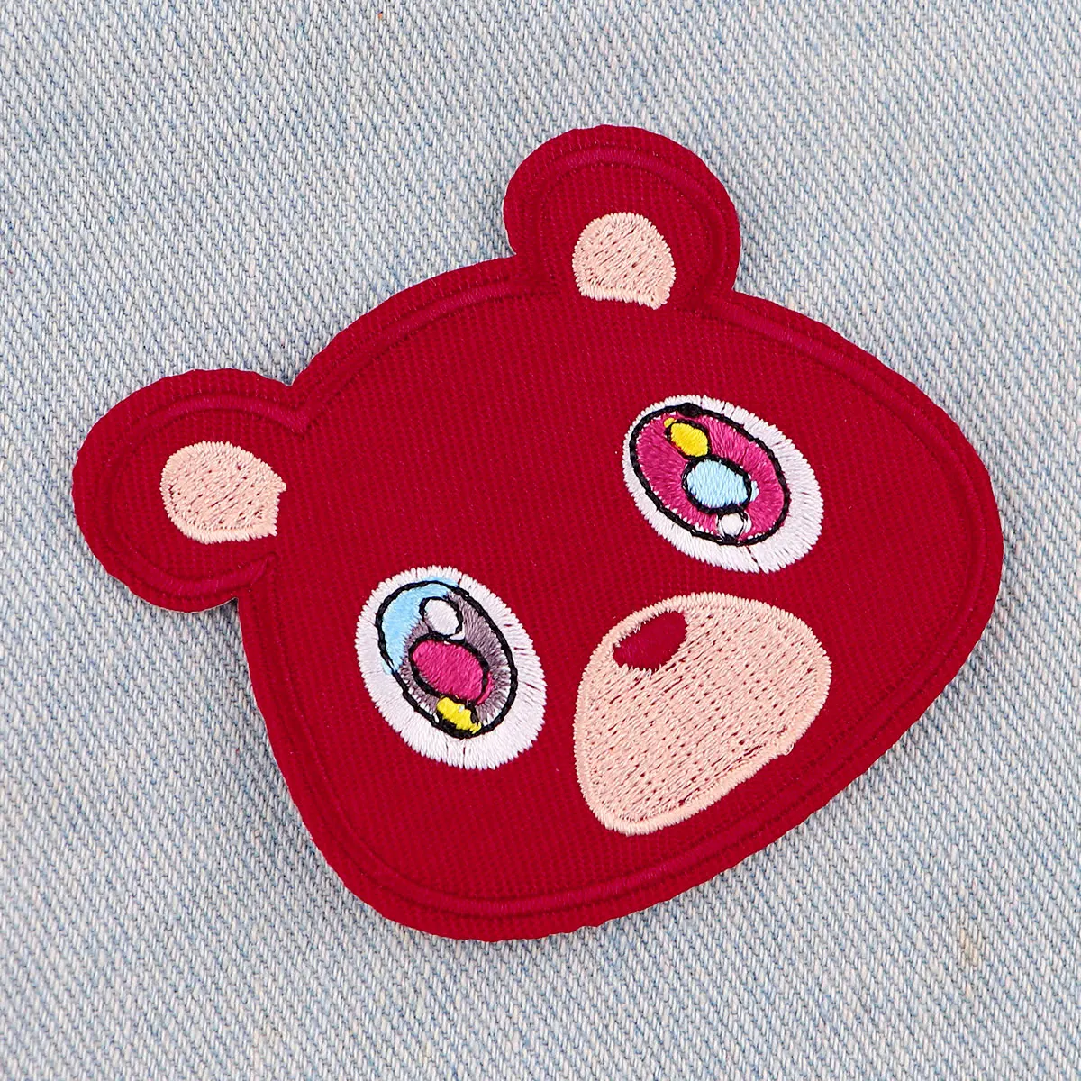 Parches bonitos de oso de dibujos animados, Parche de Animal bordado para planchar para ropa, pegatina de costura, insignias de ropa, apliques DIY