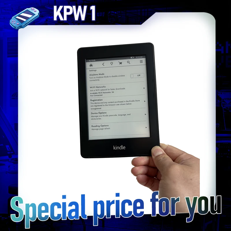 Kindle Paperwhite 1th With Backlight Built-in Light 6 inch Ink Touch Screen E-ink Ebook Multinational Language kpw1