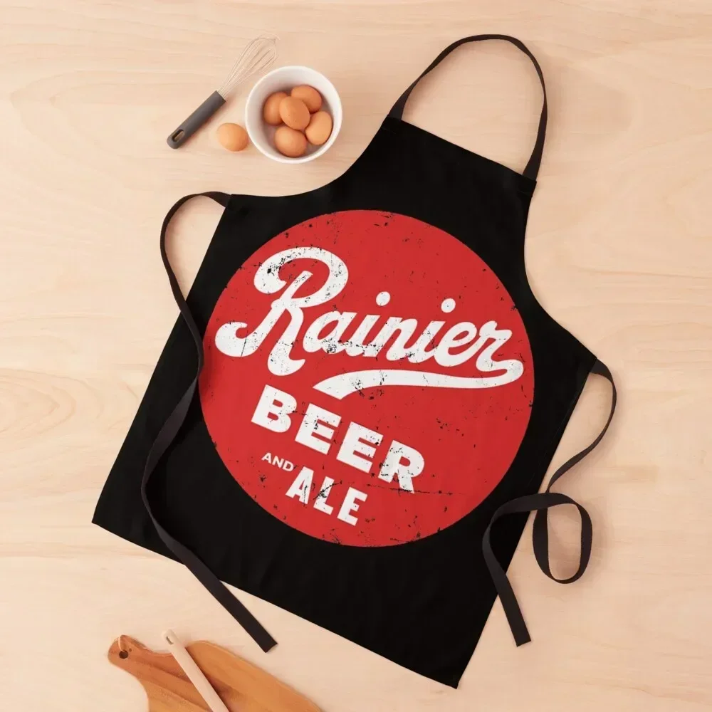 

Rainier Beer Shirt Apron Hairdressing with pockets Custom Kitchen Items For Home Apron