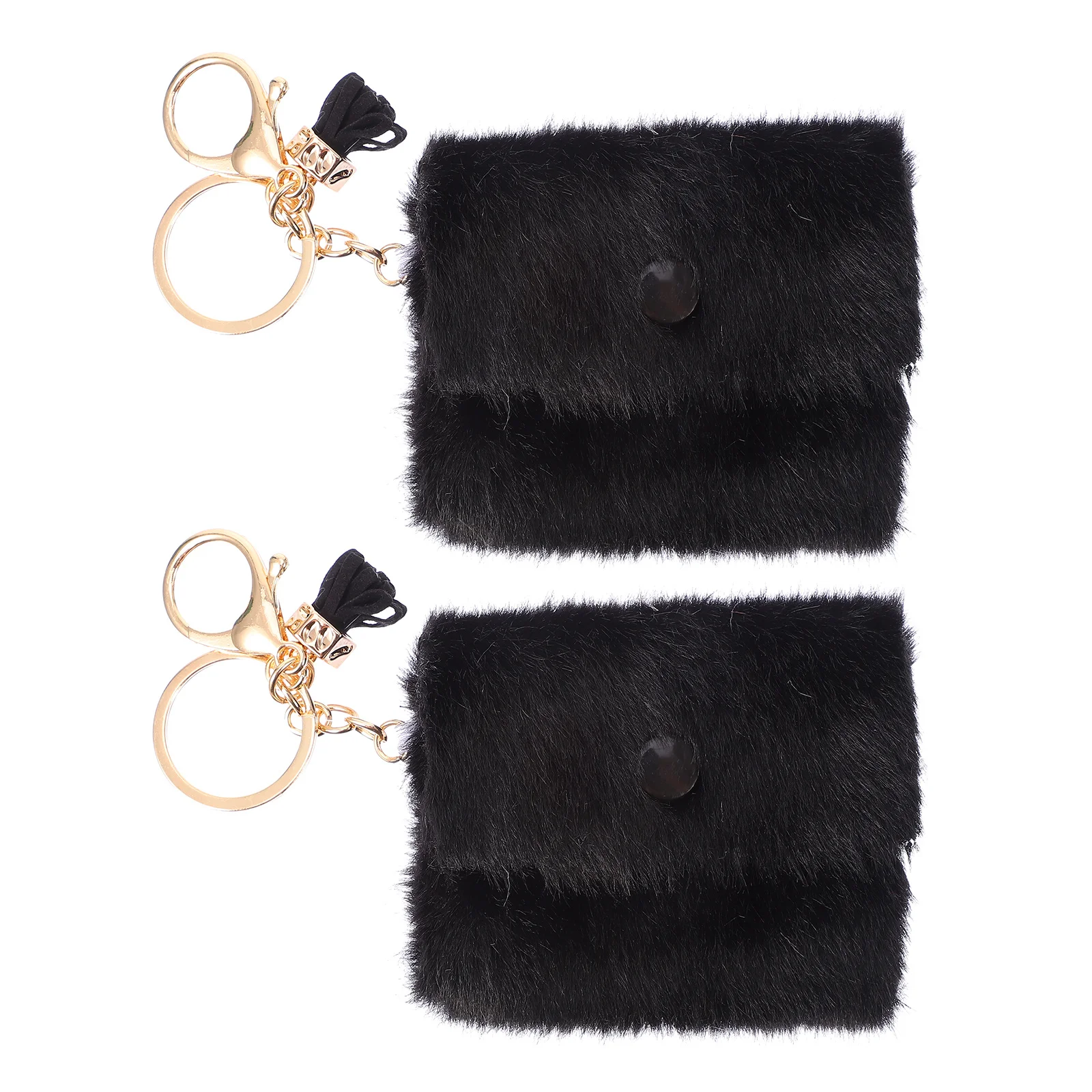 

2Pcs Mini Coin Bag Keychain Candy Ring Holder for Bag Backpack Car Key Decoration Portable Fashion Accessory