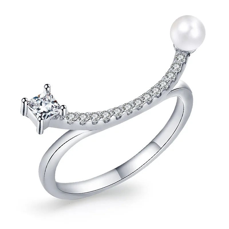 

S925 Silver Cubic Zirconia Bijoux De Mode New Jewelry Arrivals 2023 Elegant Rings