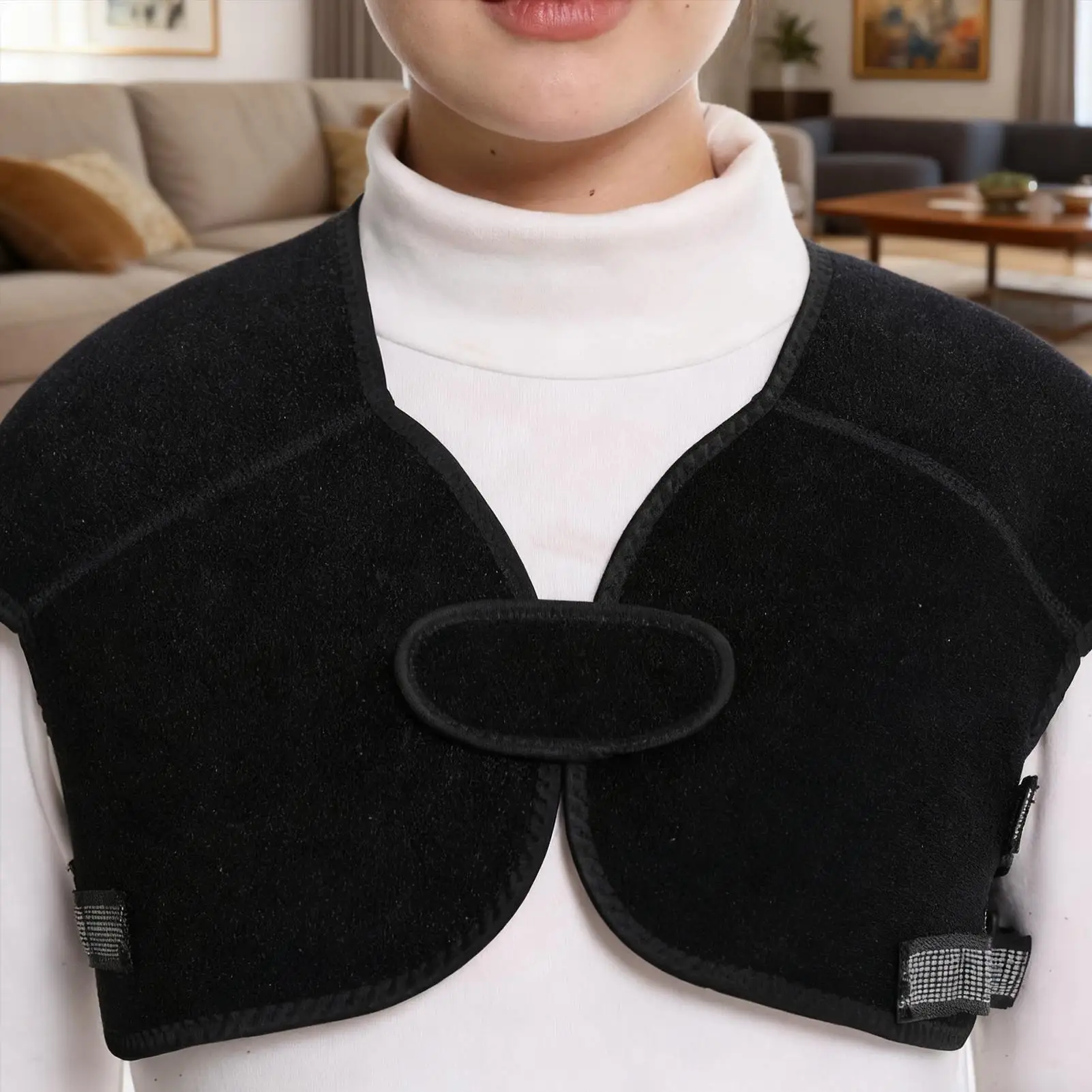 

50x30 см шаль с подогревом, зимняя теплая мотоциклетная куртка с электрическим подогревом для взрослых, пояс, плечи, офис, дом, общежитие