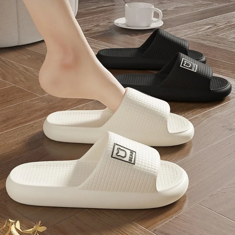 

Home Slipper Flip Flop Women Plaid Bear Platform Cloud Indoor Summer Soft Sandal Slides Men Ladies House Bathroom Shoe Flat EVA