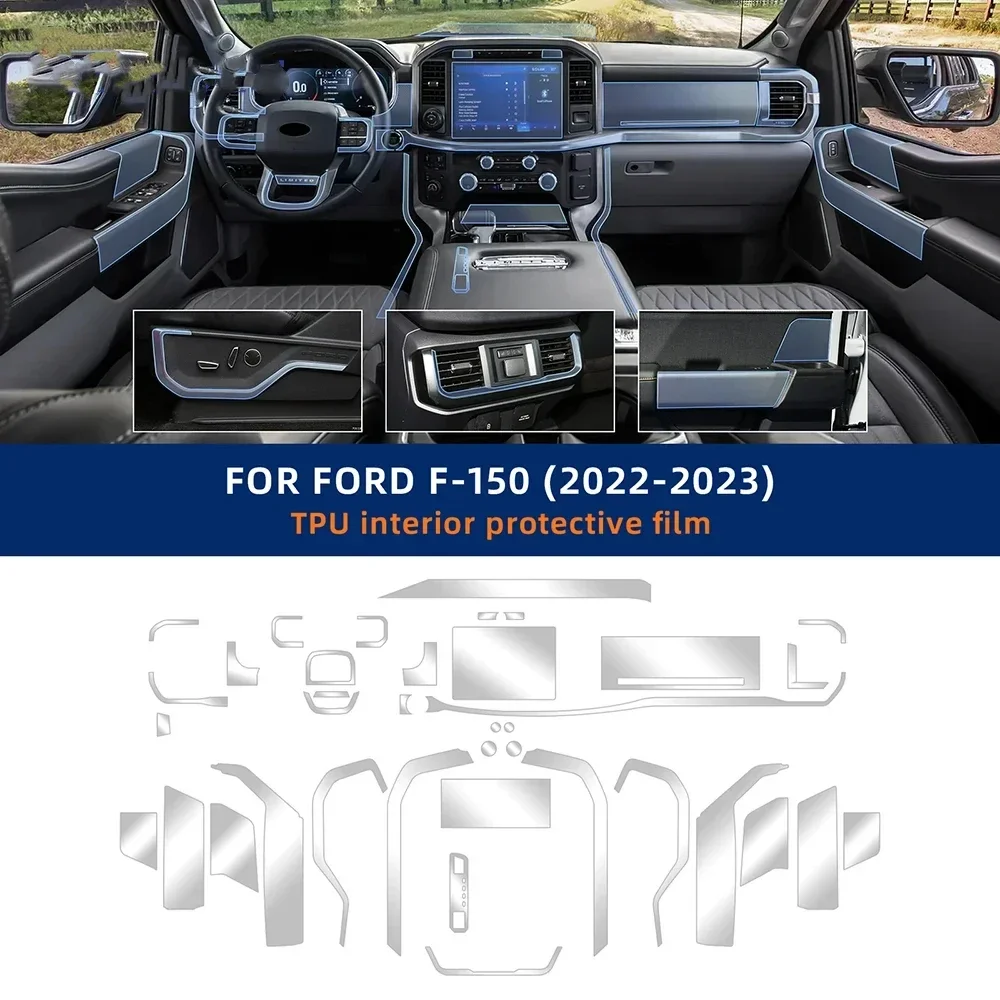 Car Interior Center Console Transparent TPU Protective Film For Skoda Enyaq Coupe 2022 2023 Anti-scratch Repair Film Refit
