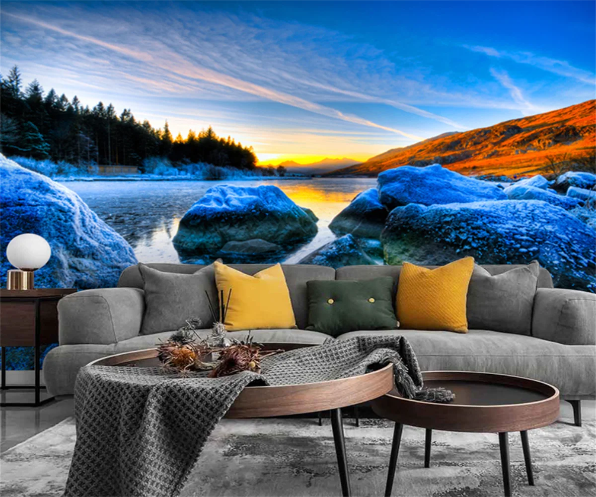 

Beibehang на заказ пейзажная живопись новая гостиная спальня влагостойкие шелковистые обои для ТВ-фона papel de parede papier