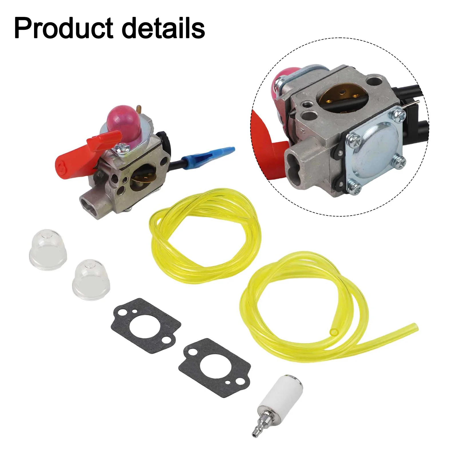 Kit de repuesto de carburador BV1650LE para modelos de soplador de hojas para WT606 WT784 B1750 B1750LE con piezas de fácil instalación