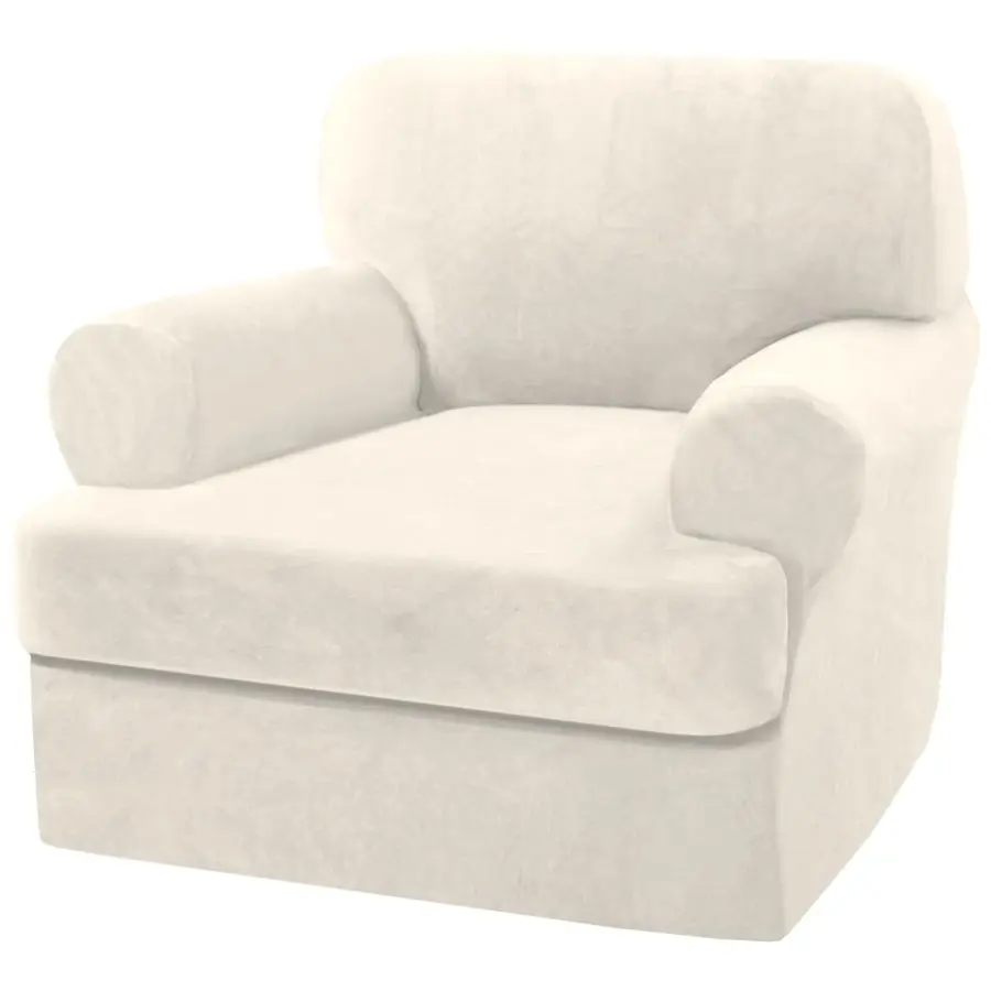 

Sofa Cover 2 Piece T Cushion Armchair Slipcovers Thick Velvet Couch Cover Furniture Protector Stretch T Cushion Sofa Covers for