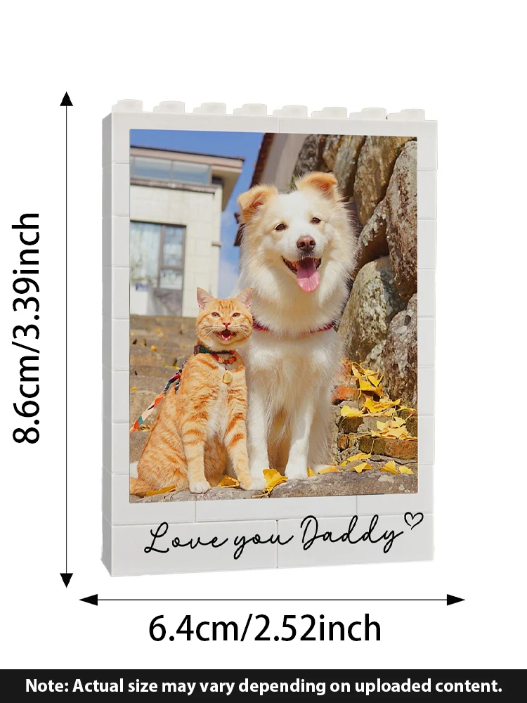 1PC Custom Pet Building Blocks - Personalized PMMA DIY Blocks with Name Custom, Creative Laser Engraved Unique Gift for Pet Love image 6