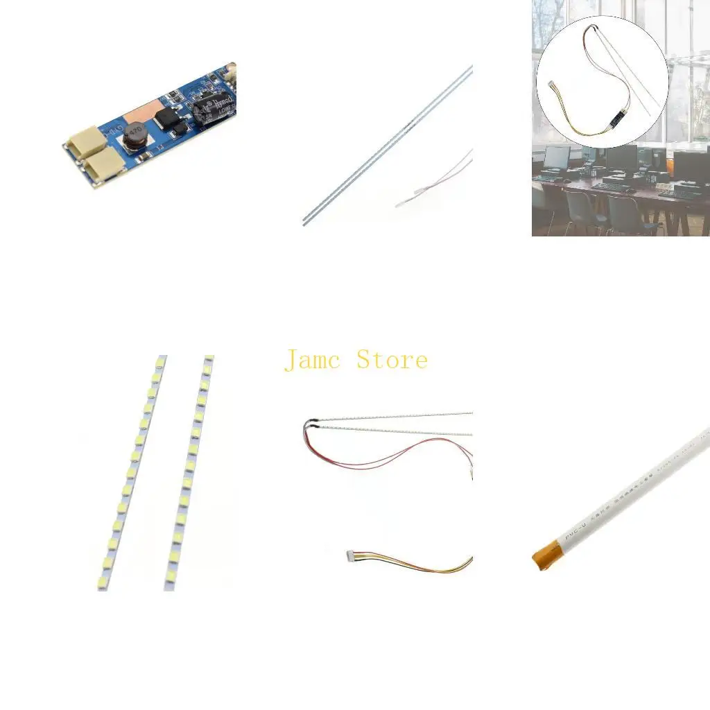 LX0B 19in LED Backlight Lamps Update Double LED Strips Strip Lights & Driver & Cable