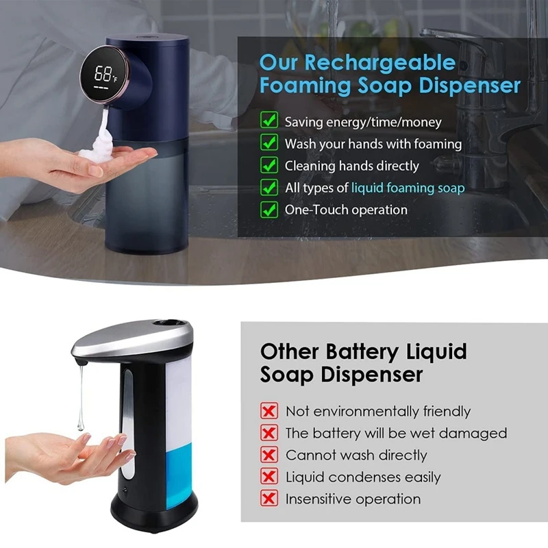 Il dispositivo di lavaggio delle mani in schiuma induttiva dovrebbe evitare il contatto con il dispositivo di lavaggio delle mani in schiuma ricaricabile con Dispenser di sapone