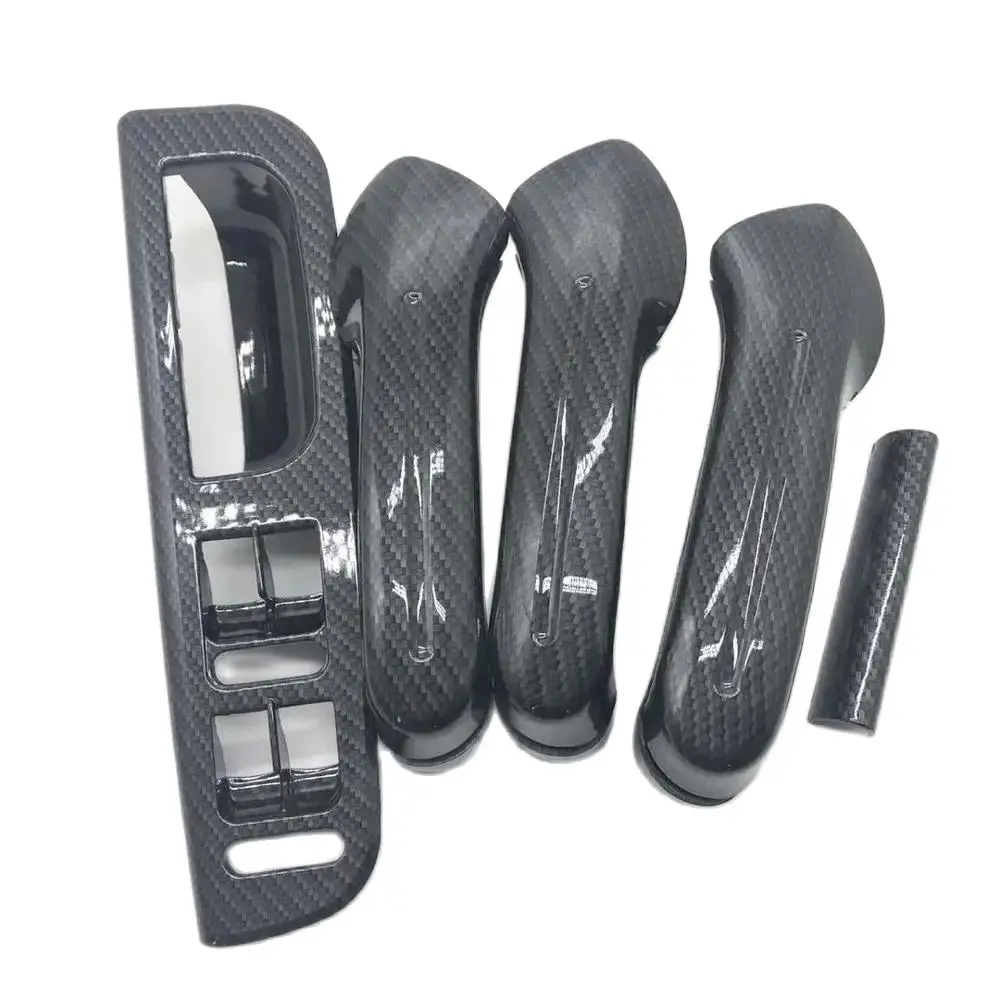 5 Pcs / Set Window Glass Lift Button Control Panel Door Handle Cover For-Golf 4 Jetta MK4 Bora 1998-2004