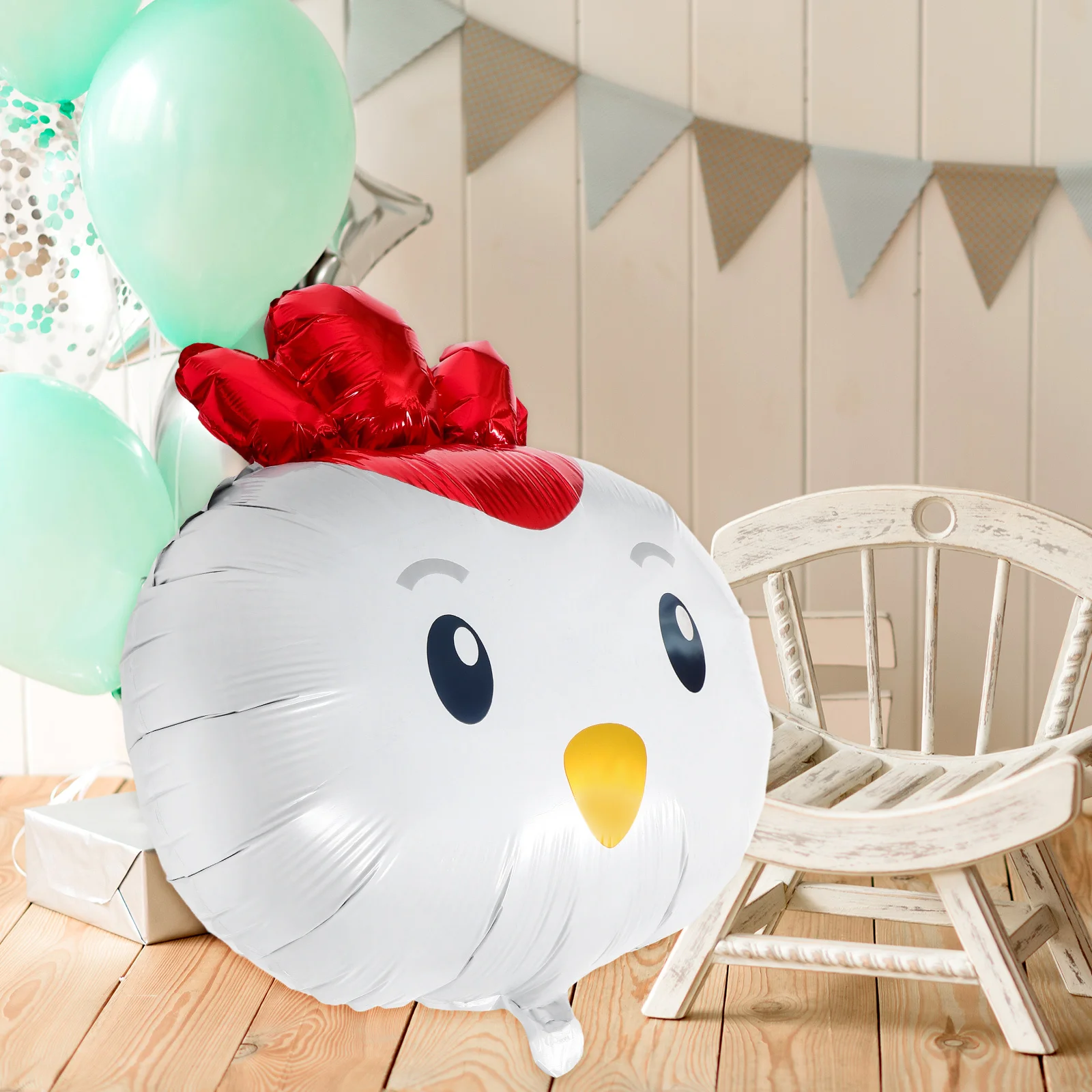 

5Pcs Chicken Balloons Farm Animal Foil Balloons Inflatable Birthday Party Decorations Shower Supplies