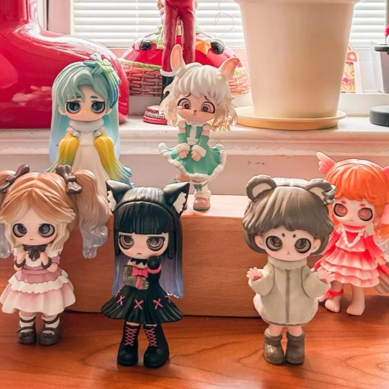 كيكي متجر الحيوانات الأليفة العصرية صندوق أعمى التماثيل الداكنة تحصيل الدمى الإبداعية هدية الحلي للفتيات عشاق الحيوانات الأليفة اللعب والهوايات