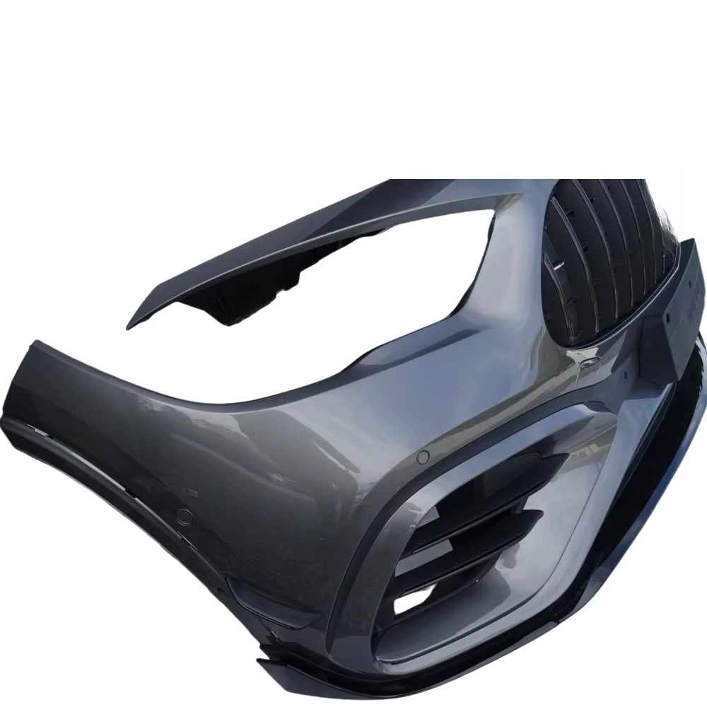 ل 2020-2023 GLA-Class AMG S H247 W247 GLA35 GLA45 المصد الأمامي عدة أجزاء الجسم الأمامي مصبغة كروم