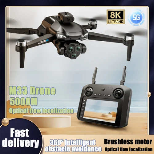 2025 M22/M33 MAX 드론(대형 스크린 전문 8K 카메라 공중 FPV 브러시 360 포함) °   지능형 장애물 회피 드론 5KM
