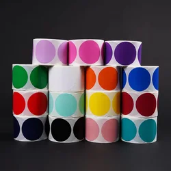 Colorful Round 50mm/2inch circular sealing labels package stickers Black/White/Red/Kraft Paper/Clear/Pink/Blue/Green