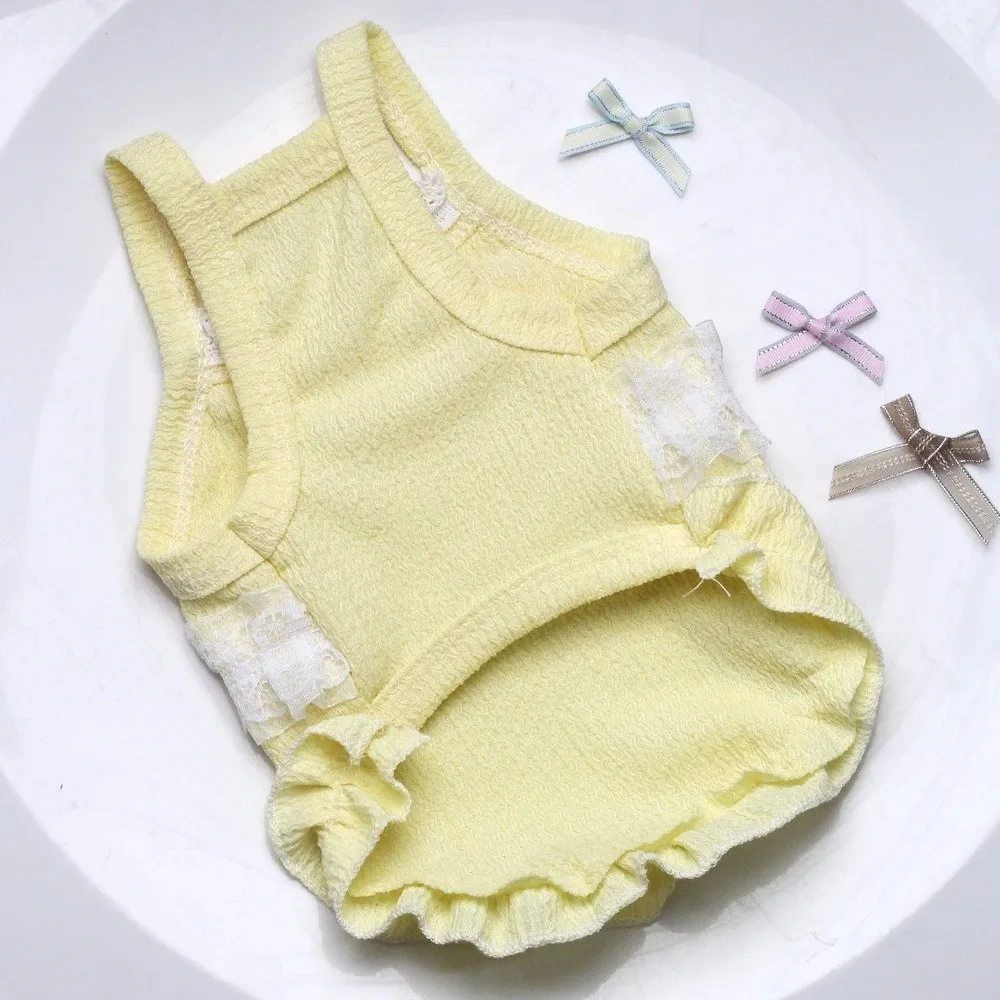 Comfortable Breathable Pet Tank Top Lightweight Floral Lace Dog Vest Princess Style Sleeveless Puppy Sling Skirt Summer