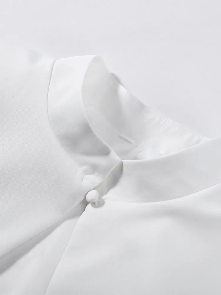 Halbrollkragen-Cape-Tube-Top-Anzüge für Damen, elegantes, kurzärmliges, schulterfreies Oberteil mit Taillenbetonung, schickes Büro-Outfit, Clubwear, Neu – Detail 12