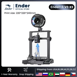 Creality-impresora 3D Ender-3 v3 KE, extrusora de accionamiento directo, manos libres, nivelación automática, placa base silenciosa de 32 Bits