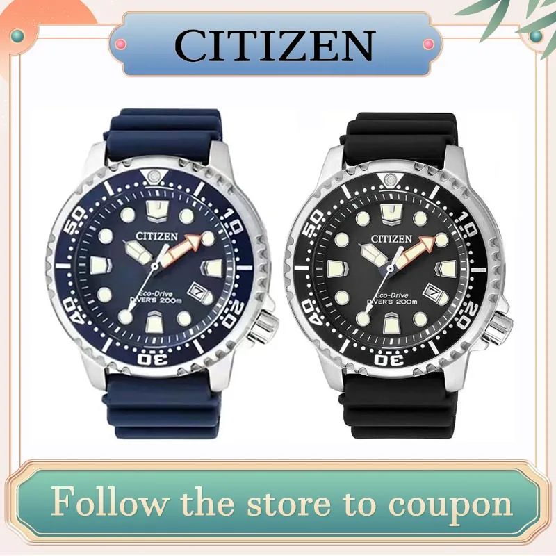 Original Citizen Watch Fashion Luxury Brand Promaster Diver Series Eco-Drive Men\'s Quartz Three-Pin Calendar Tape Watches