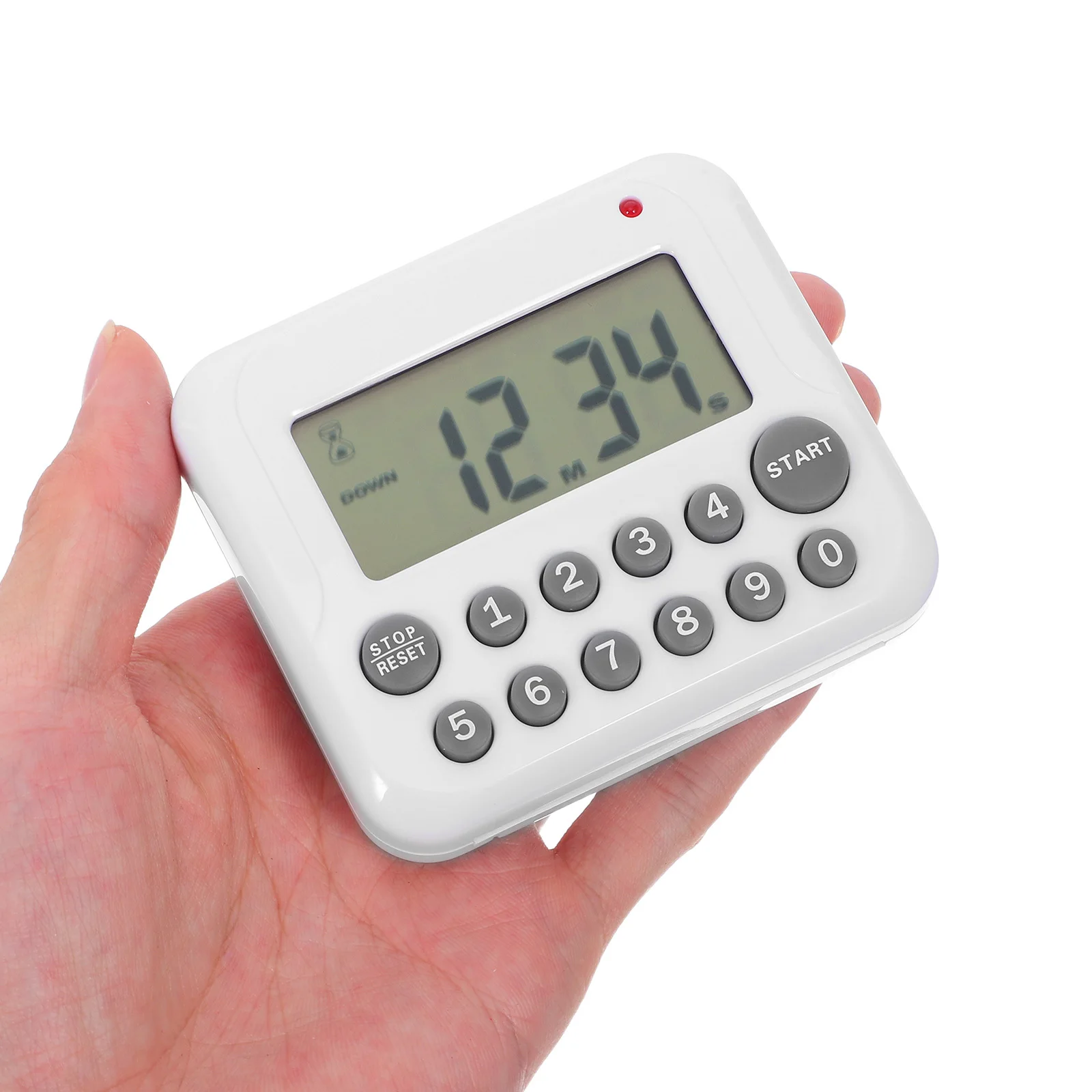 

Large LCD Display Digital Timer with Loud Alarm 99 Min Countdown Magnetic Back for Cooking Laboratory Scheduling Grey Button